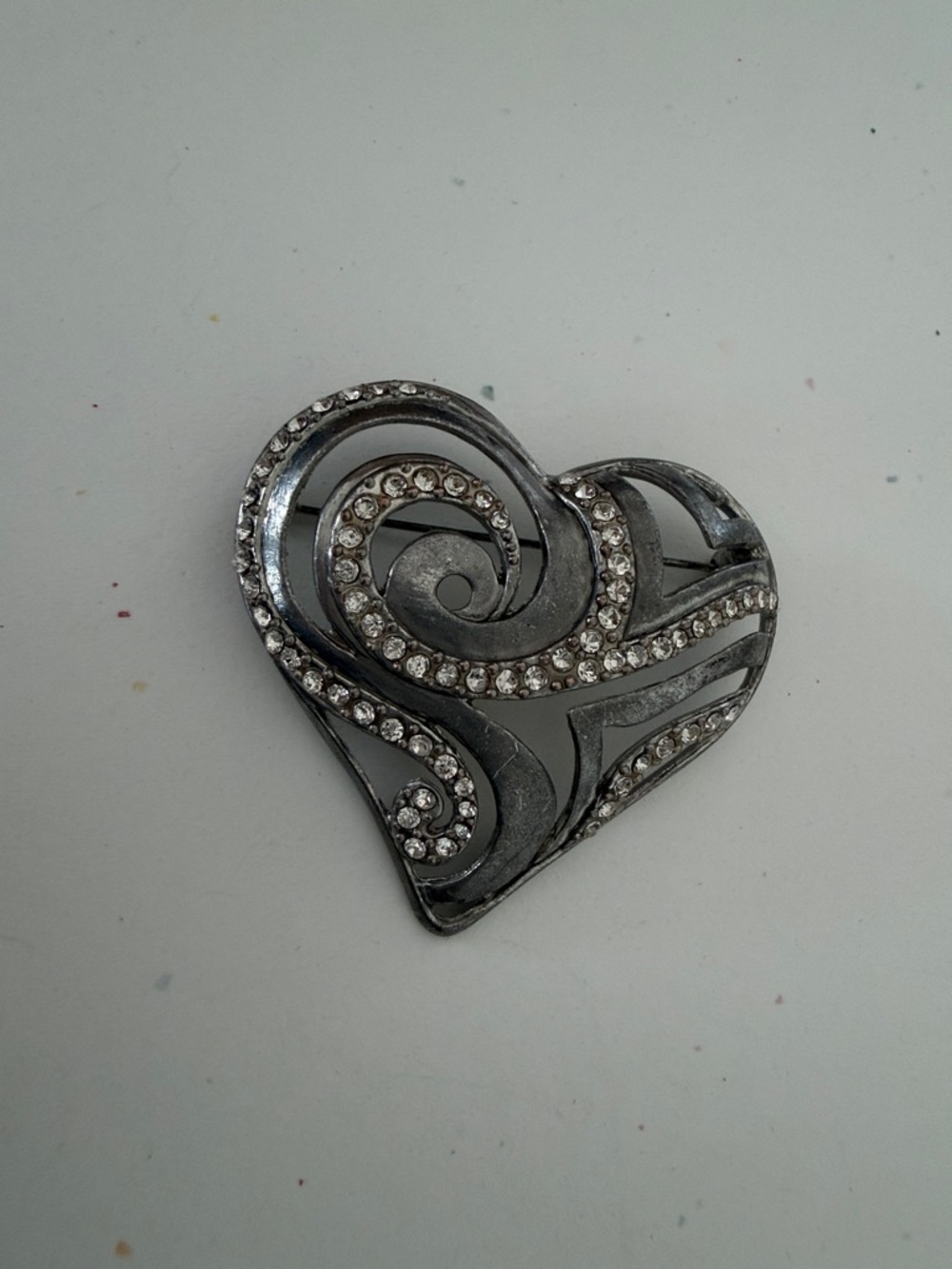 Chico’s Rhinestone Heart Brooch